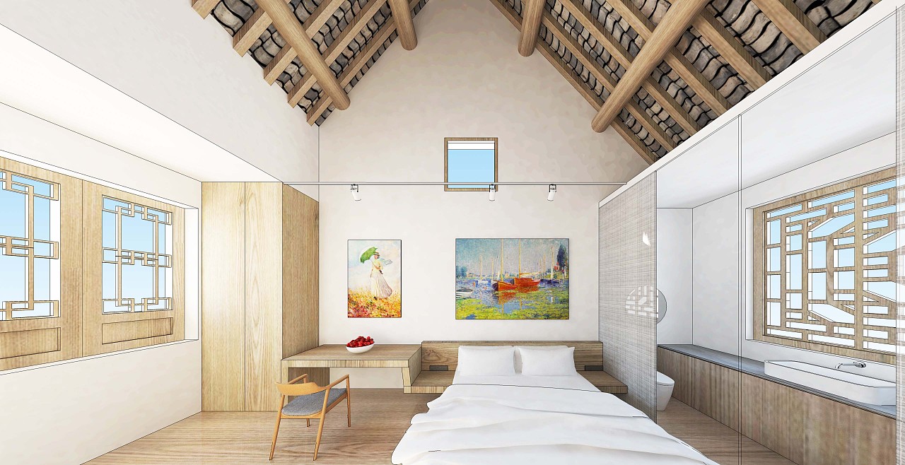 河南?？h古建筑民宿室內設計